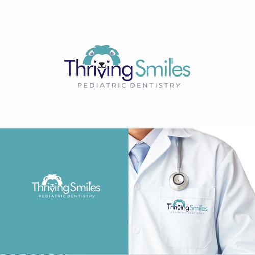 Pediatric logo with the title 'Modern mediatric dental logo'