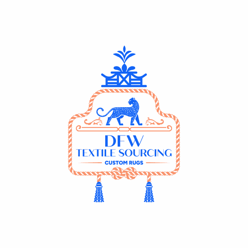 Rug logo with the title 'DFW TEXTILLE SOURCING LOGO'