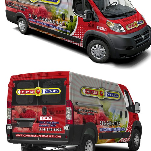 Wrapping design with the title 'compare foods'