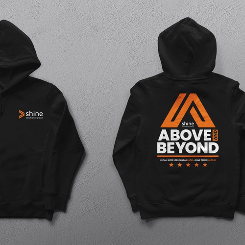 Technology t-shirt with the title 'Above and Beyond Hoodie design'
