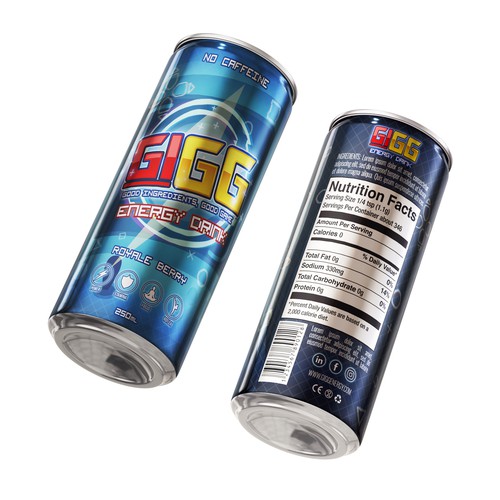 Design label with the title 'Energy Drink Label'
