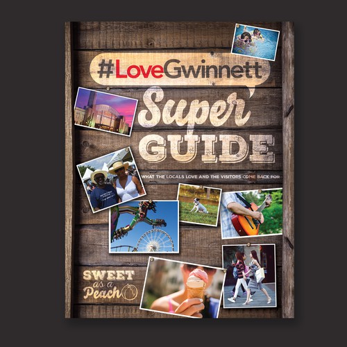 Texture design with the title 'Love Gwinnett Super Guide'