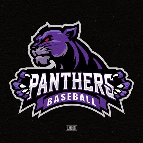 Steelers logo with the title 'Panthers Baseball Team Logo'