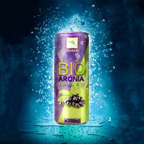 Energy drink packaging with the title 'Can design for energy drink'