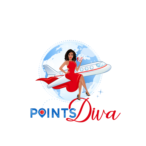 Portrait logo with the title 'Points Diva'