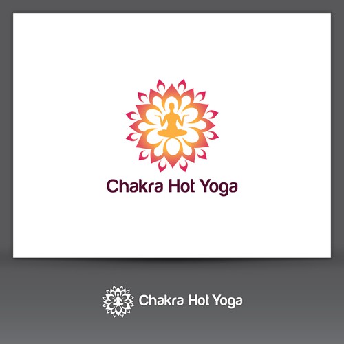 Chakra logo with the title 'logo for Chakra Hot Yoga studios'