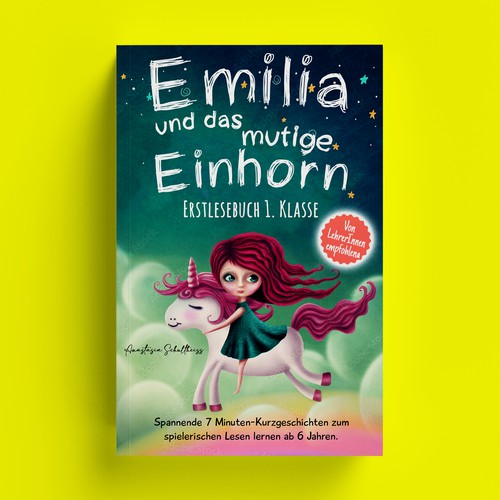 Amazon book cover with the title 'Emilia and The Brave Unicorn'