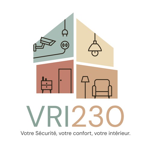Furniture logo with the title 'VRI 230 logo design'