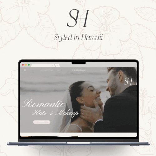 Design with the title 'Styled in Hawaii Website'