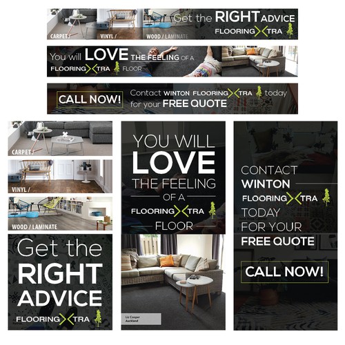 Floor design with the title 'Animated 3 frame ad'