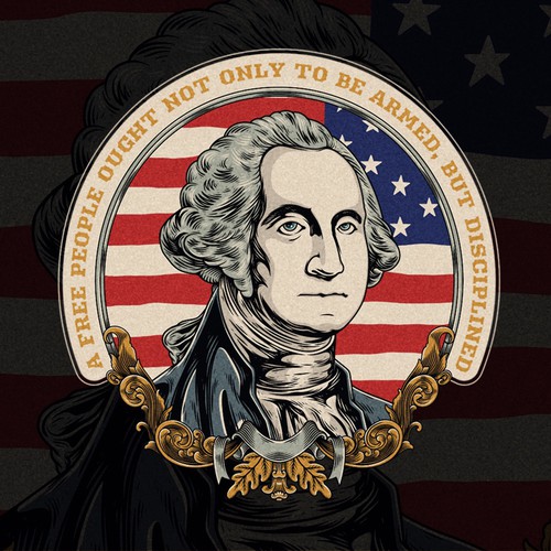 Classic t-shirt with the title 'G. Washington Illustration Merch'