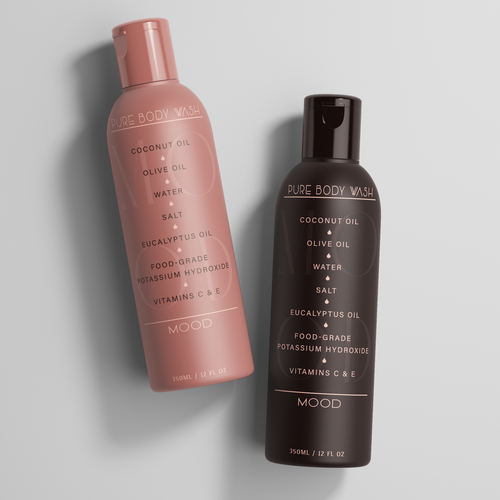 Body care packaging with the title 'Body Wash design'