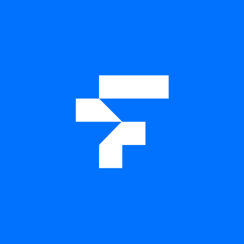 Futuristic brand with the title 'monogram F'