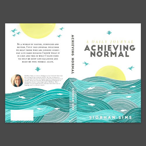 Journal book cover with the title 'A simple peaceful book journal'