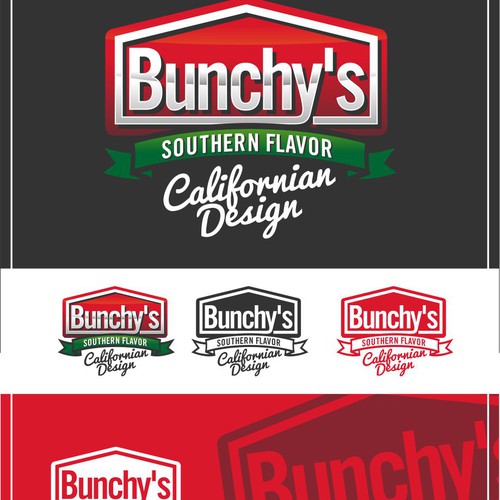 Flavor design with the title 'BUNCHY'S LOGO'