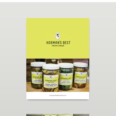 Sales sheet design for Horman's Pickle