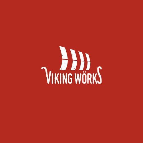 Viking ship logo with the title 'Viking themed logo for video production company'