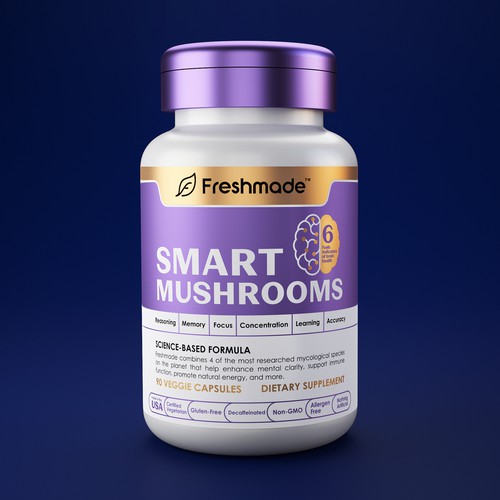 Pills packaging with the title 'Packaging for a Vitamin and Food Supplement'