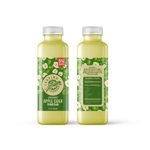 Apple label with the title 'green apple cider'