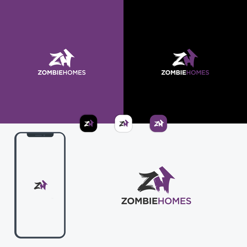 Png logo with the title 'Zombie Homes'