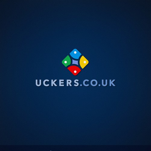 Board game design with the title 'Uckers game logo'