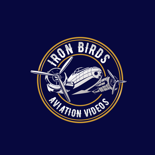 Aviator logo with the title 'IRON BIRD Logo for Aviation Videos industries '