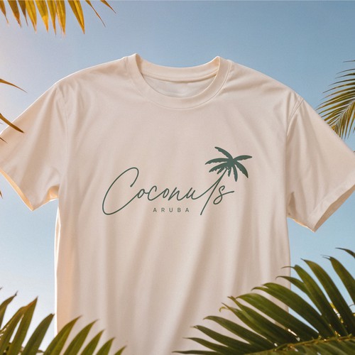 Souvenir logo with the title 'Logo Design for Coconuts Aruba'