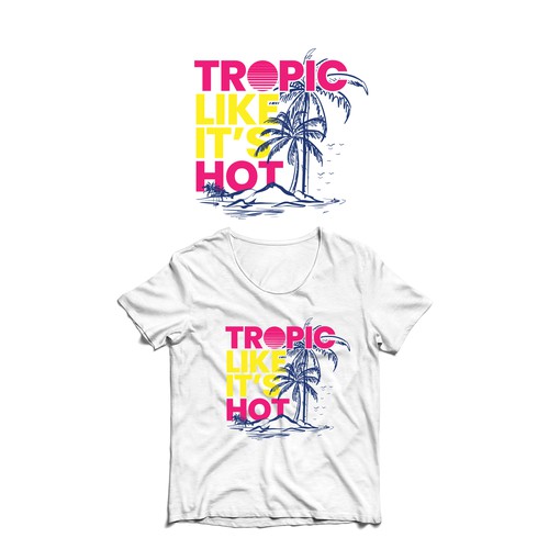 Tropical t-shirt with the title 'Palm Springs / Tropical Bride Bach Party Tshirt'