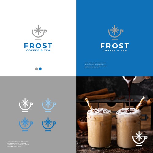 Snow logo with the title 'Frost Coffee & Tea'