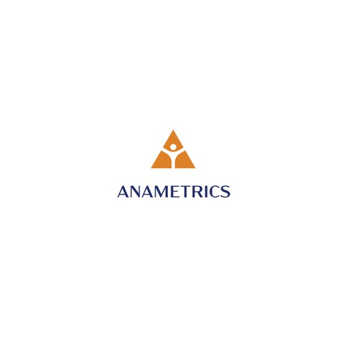 Human figure logo with the title 'Concept for Anametrics, a modern physical therapy studio'