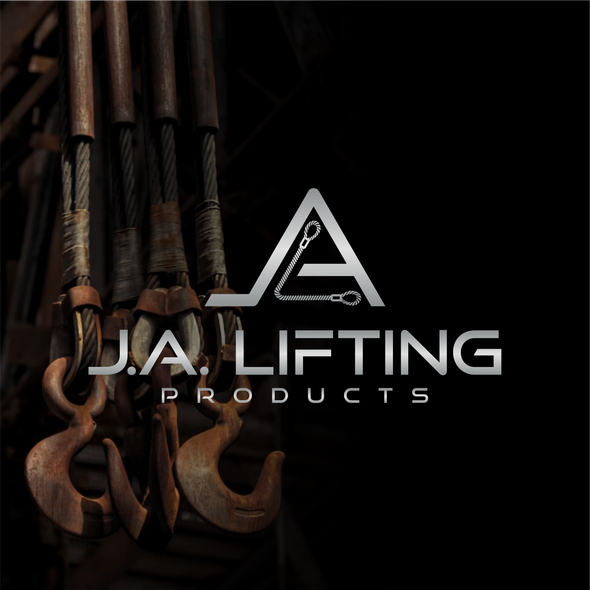 Metallic design with the title 'J.A. Lifting'