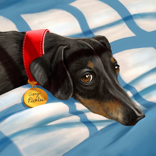 Illustration with the title 'Illustration for a oet dog'