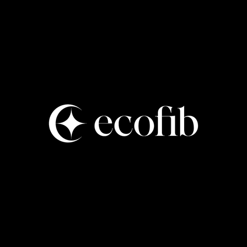 Letter with flowers logo with the title 'Ecofib — a dietary supplement logo'