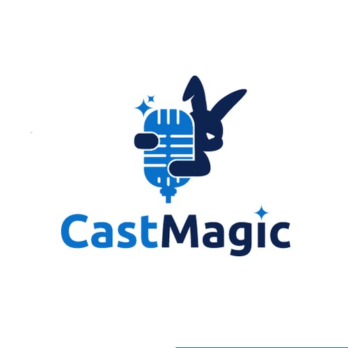 Editing logo with the title 'CastMagic Logo design'