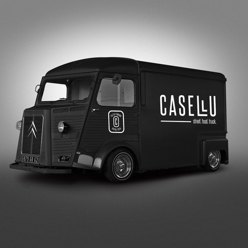 Food truck design with the title 'Logo for a foodtruck in Corsica'