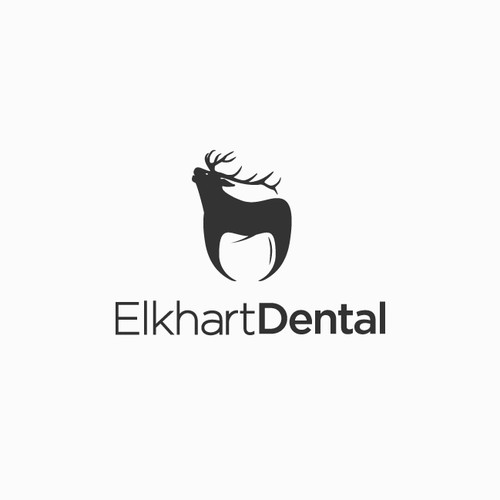 Elk design with the title 'Elkhart Dental'