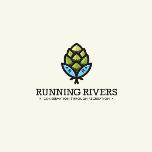 Tree logo with the title 'Running Rivers'