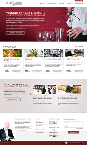 Wine website with the title 'Leading Wine - Web Design'