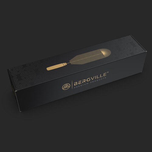 Retail packaging with the title 'Modern and exclusive packaging for cleaning bottle brush'