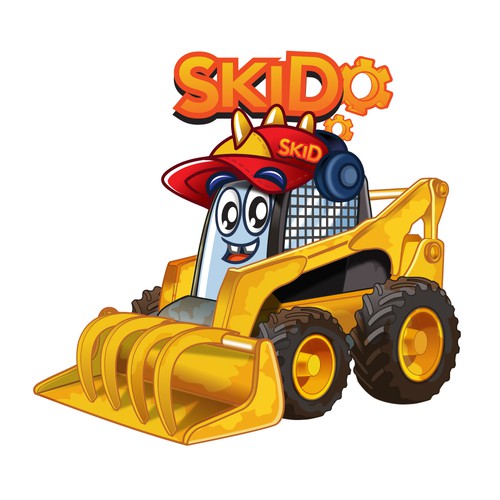 Tractor design with the title 'illustration of tractor character'