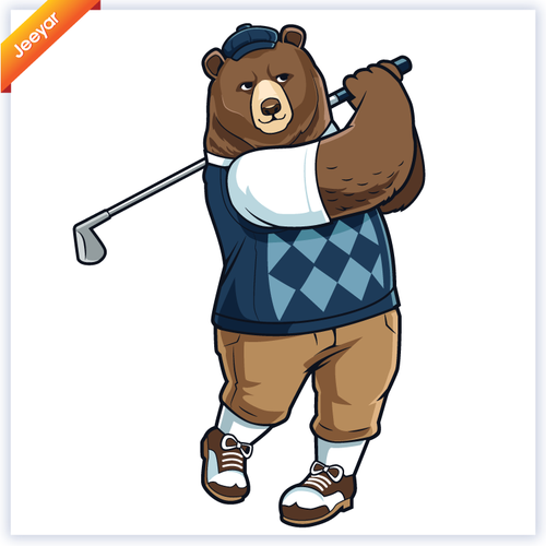 Golf design with the title 'Bear in Golf design'