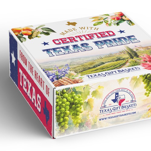 Gift packaging with the title 'Texas gift box'