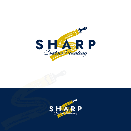 Sans serif logo with the title 'Abstract Logo for a Custom Painting Company'