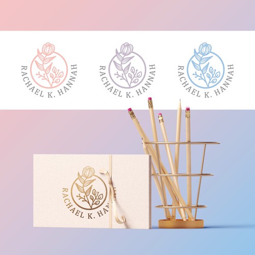 Pastel logo with the title 'Sophisticated logo for an Author'