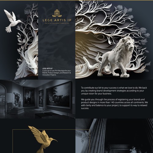 Lawyer website with the title 'Law Firm landing page design'