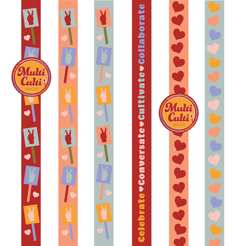 Tape logo with the title 'Ribbon designs for kids education company'