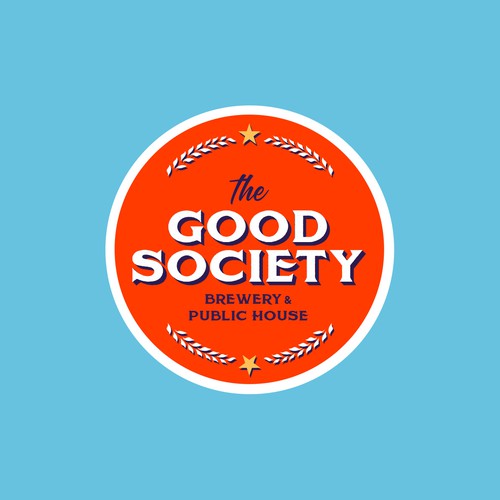 Coaster design with the title 'The Good Society'