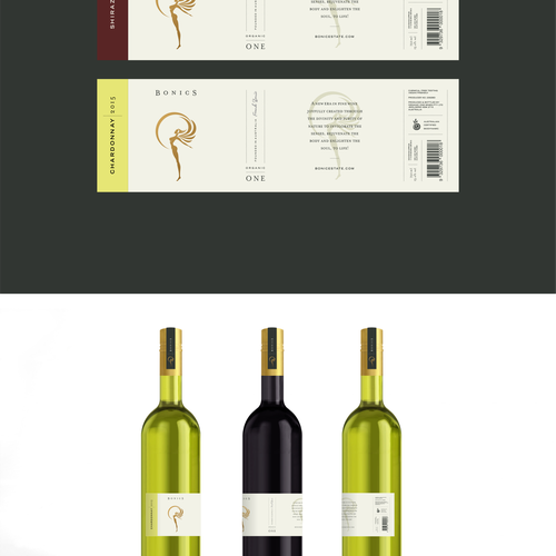 Branding label with the title 'Bonics Wine Labels'