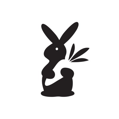 Rabbit loves carrot logo design