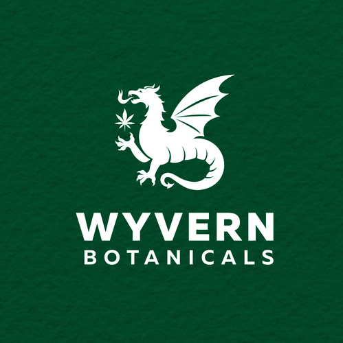 Dragon logo with the title 'Wyvern Botanicals'